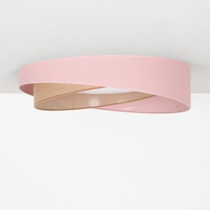 BRILAGI - Plafonnier LED dimmable VELVET TWIST LED/36W/230V 3000-6000K Ø 65 cm Wi-Fi Tuya Beacon rose/beige + télécommande