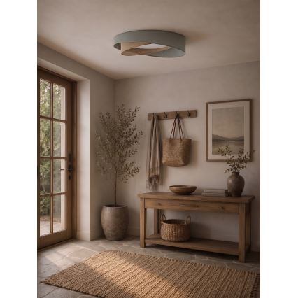 BRILAGI - LED Plafonnier dimmable VELVET TWIST LED/36W/230V 3000-6000K Ø 65 cm Wi-Fi Tuya Beacon vert/beige + télécommande