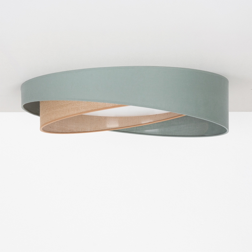 BRILAGI - LED Plafonnier dimmable VELVET TWIST LED/36W/230V 3000-6000K Ø 65 cm Wi-Fi Tuya Beacon vert/beige + télécommande