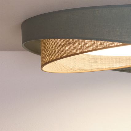 BRILAGI - LED Plafonnier dimmable VELVET TWIST LED/36W/230V 3000-6000K Ø 65 cm Wi-Fi Tuya Beacon vert/beige + télécommande