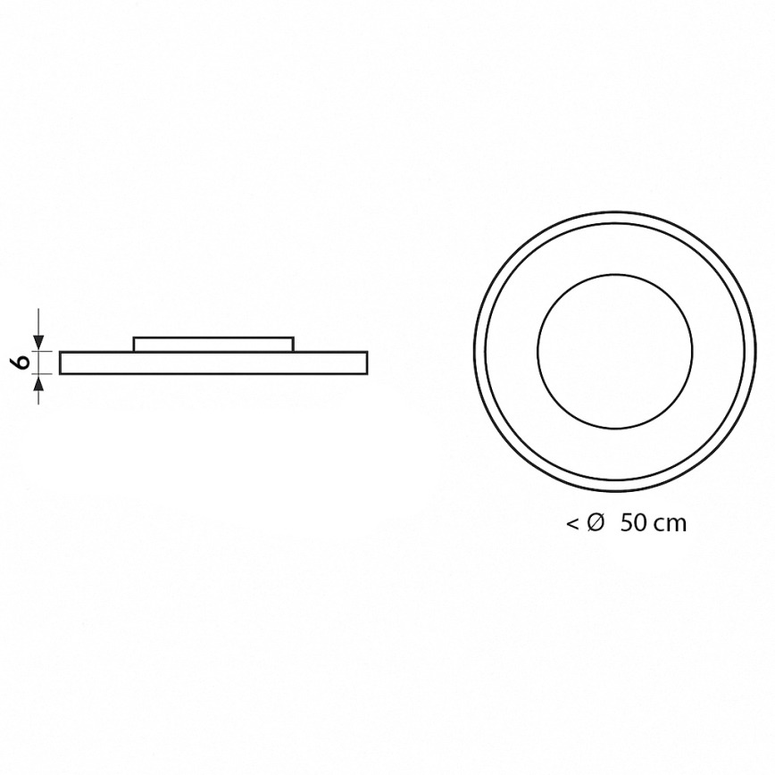Brilagi - Plafonnier LED dimmable VIRELA LED/86W/230V 3000-6000K Ø 50 cm + télécommande