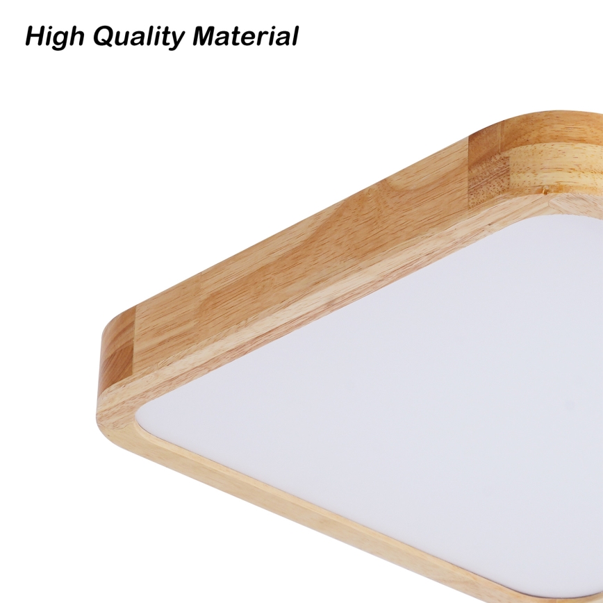 Brilagi - Plafonnier LED dimmable WOODLINE SQUARE LED/48W/230V 3000-6000K chêne 40x40 cm + télécommande