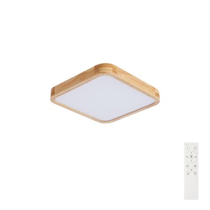 Brilagi - Plafonnier LED dimmable WOODLINE SQUARE LED/48W/230V 3000-6000K chêne 40x40 cm + télécommande