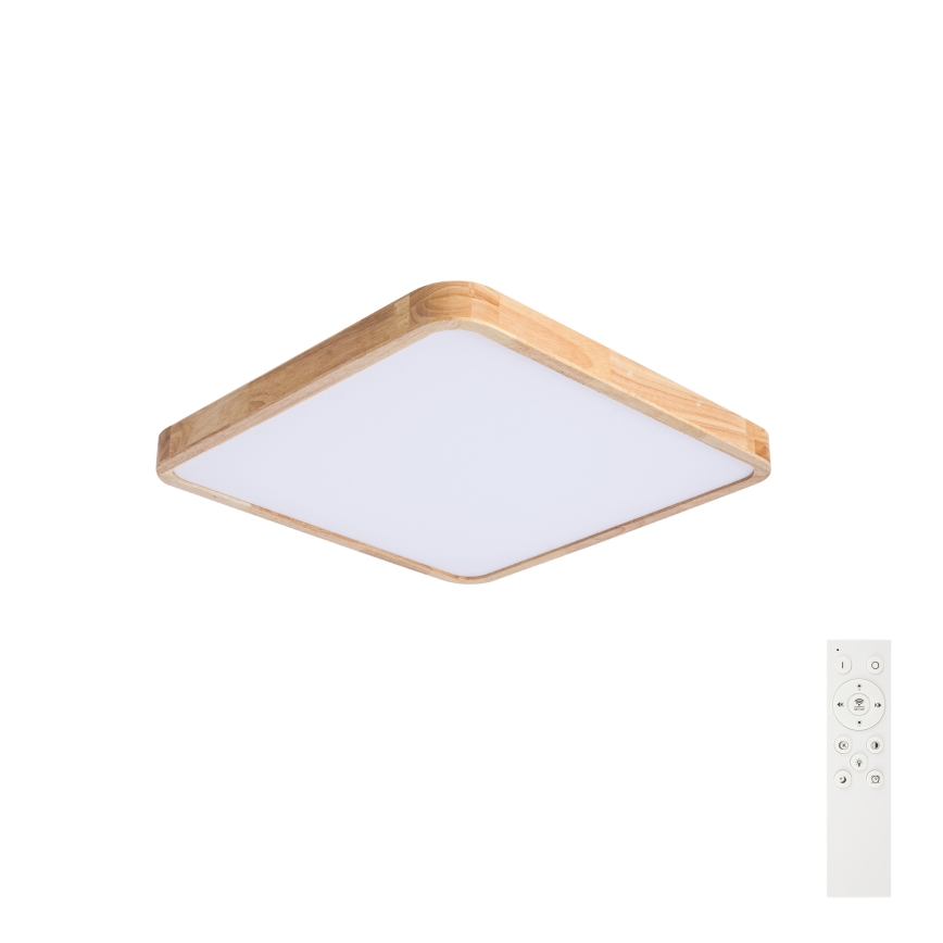 Brilagi - Plafonnier LED dimmable WOODLINE SQUARE LED/80W/230V 3000-6000K chêne 60x60 cm + télécommande