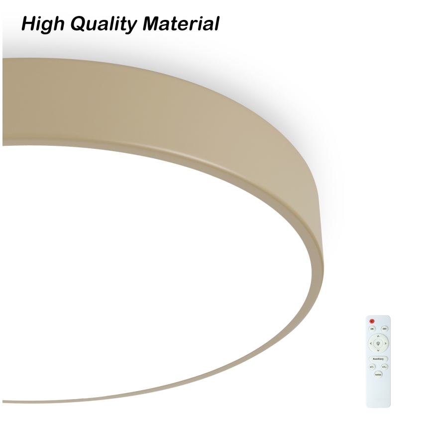 Brilagi - Plafonnier LED Dimmer POOL LED/48W/230V 3000-6000K diamètre 40 cm beige + télécommande