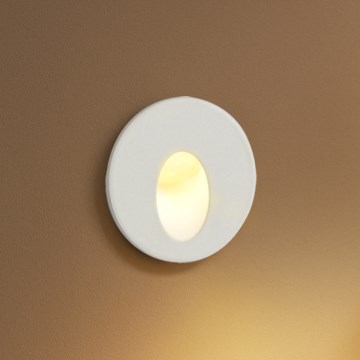 Brilagi - Luminaire LED encastré d'extérieur STAIRDOT LED/2W/230V blanc IP65 rond