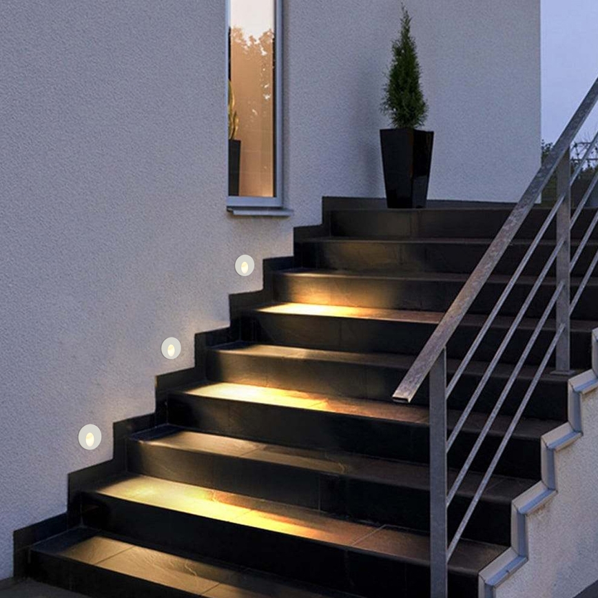 Brilagi - Luminaire LED encastré d'extérieur STAIRDOT LED/2W/230V blanc IP65 rond