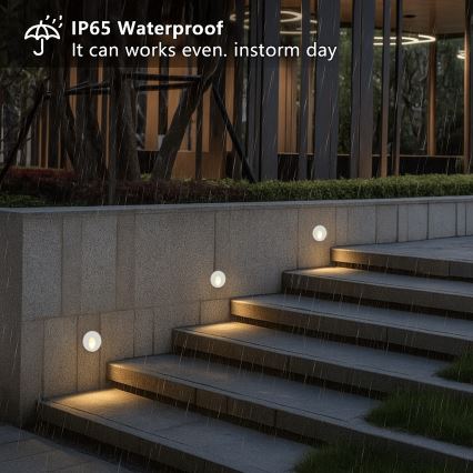 Brilagi - Luminaire LED encastré d'extérieur STAIRDOT LED/2W/230V blanc IP65 rond