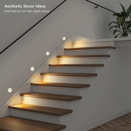 Brilagi - Luminaire LED encastré d'extérieur STAIRDOT LED/2W/230V blanc IP65 rond