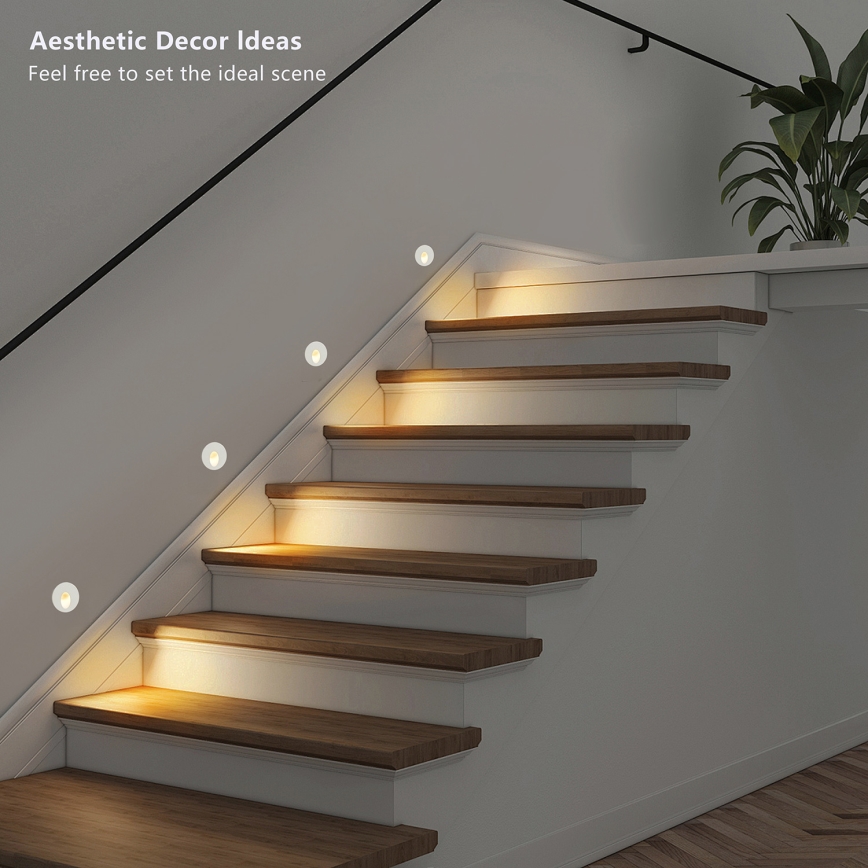 Brilagi - Luminaire LED encastré d'extérieur STAIRDOT LED/2W/230V blanc IP65 rond