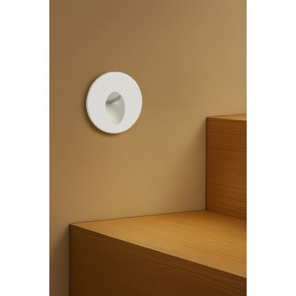 Brilagi - Luminaire LED encastré d'extérieur STAIRDOT LED/2W/230V blanc IP65 rond