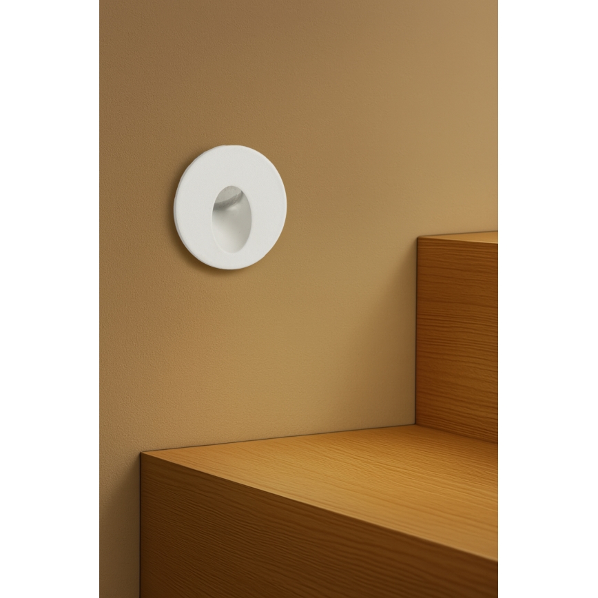 Brilagi - Luminaire LED encastré d'extérieur STAIRDOT LED/2W/230V blanc IP65 rond