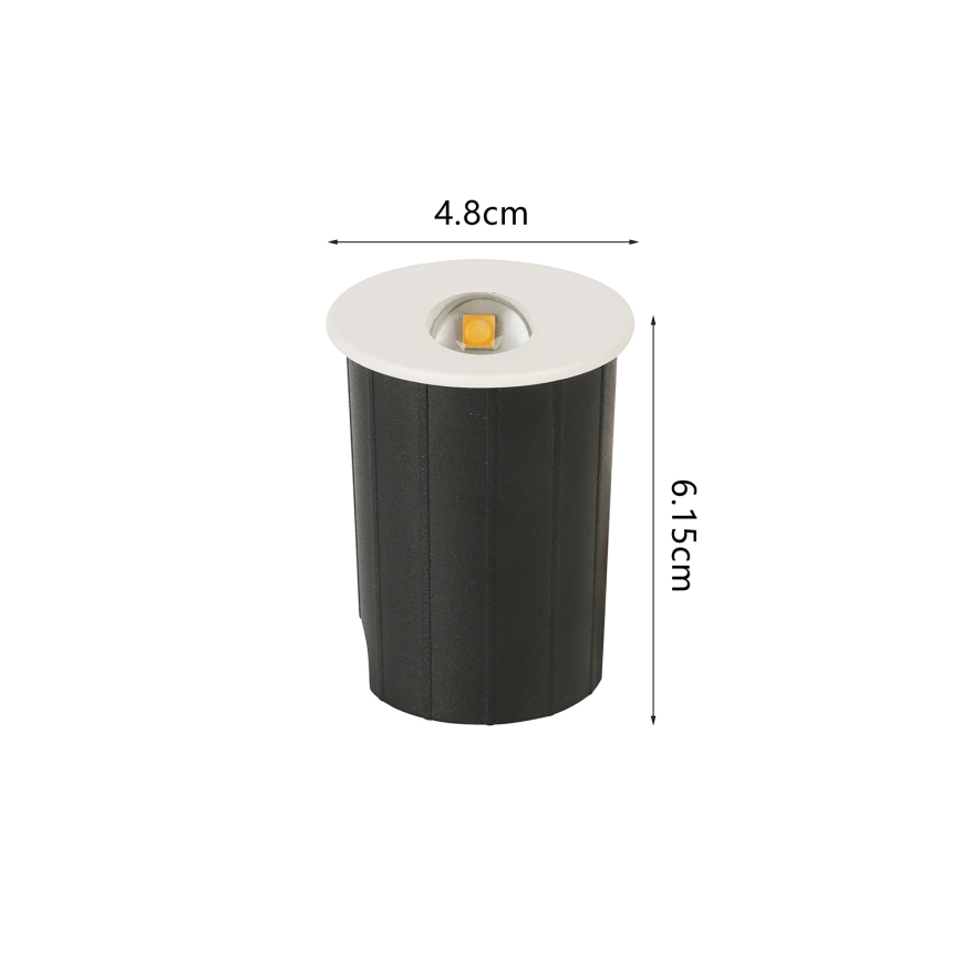 Brilagi - Luminaire LED encastré d'extérieur STAIRDOT LED/2W/230V blanc IP65 rond