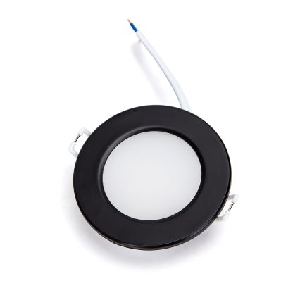 Brilagi - Luminaire LED encastré pour salle de bains, 6W, 230V, 3000K, noir, IP65