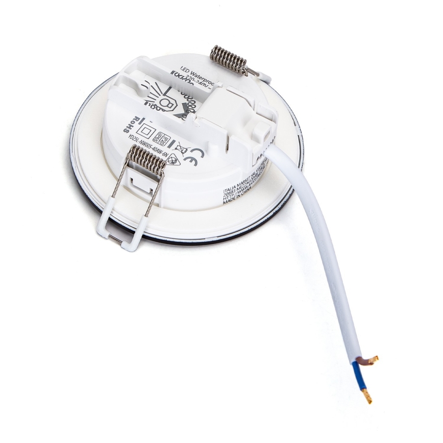 Brilagi - Luminaire LED encastré pour salle de bains, 9W, 230V, 4000K, noir, IP65