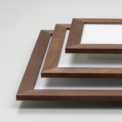 Brilagi - Plafonnier LED dimmable SLIMFRAME WOOD LED/36W/230V 49,5x49,5 cm 3000-6000K brun foncé + télécommande