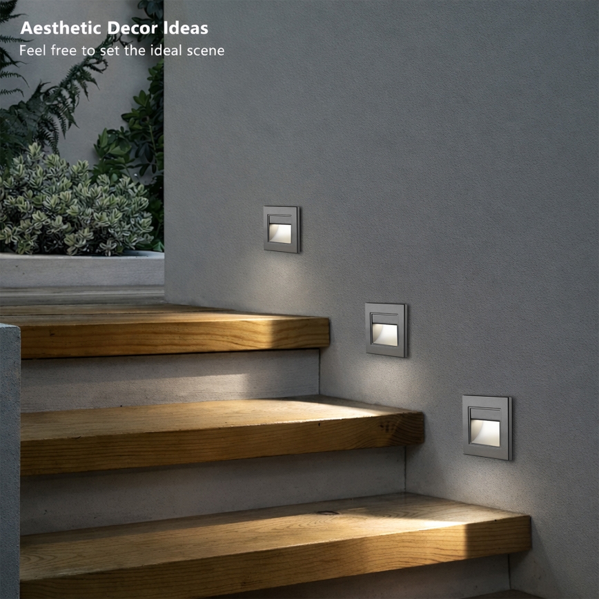 Brilagi - Luminaire LED pour escalier STEP LIGHT 1,5 W / 230 V IP44 anthracite