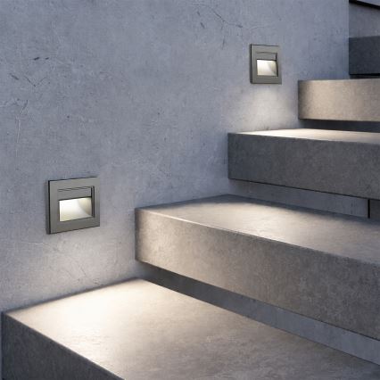 Brilagi - Luminaire LED pour escalier STEP LIGHT 1,5 W / 230 V IP44 anthracite