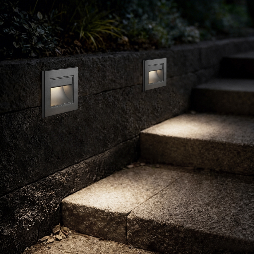 Brilagi - Luminaire LED pour escalier STEP LIGHT 1,5 W / 230 V IP44 anthracite