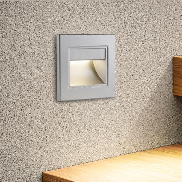 Brilagi - Luminaire LED pour escalier STEP LIGHT LED/1,5W/230V IP44 argenté