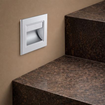 Brilagi - Luminaire LED pour escalier STEP LIGHT LED/1,5W/230V IP44 argenté
