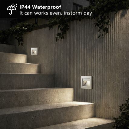 Brilagi - Luminaire LED pour escalier STEP LIGHT LED/1,5W/230V IP44 argenté