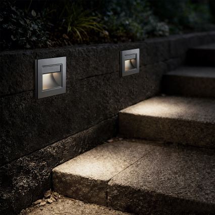 Brilagi - Luminaire LED pour escalier STEP LIGHT LED/1,5W/230V IP44 argenté