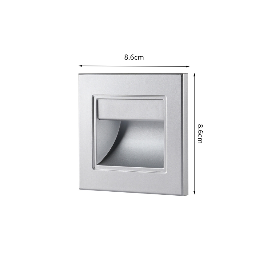 Brilagi - Luminaire LED pour escalier STEP LIGHT LED/1,5W/230V IP44 argenté
