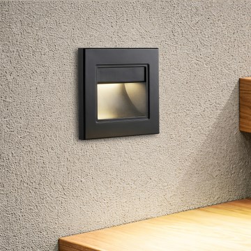 Brilagi - Luminaire LED pour escalier STEP LIGHT LED/1,5W/230V IP44 noir