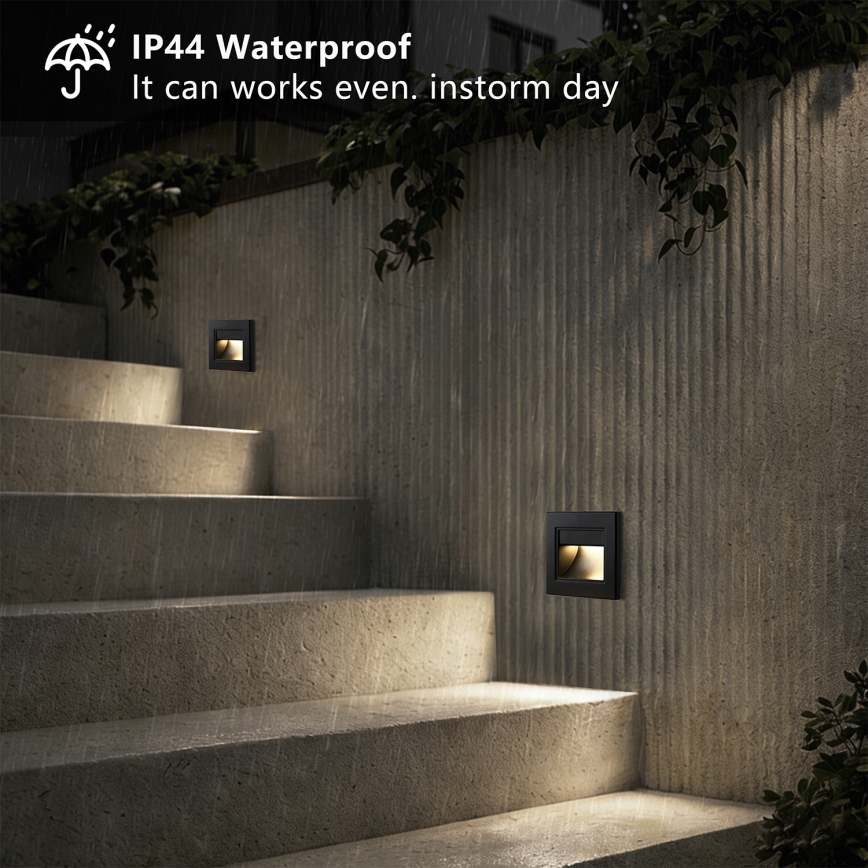 Brilagi - Luminaire LED pour escalier STEP LIGHT LED/1,5W/230V IP44 noir