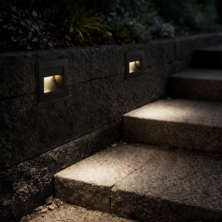 Brilagi - Luminaire LED pour escalier STEP LIGHT LED/1,5W/230V IP44 noir