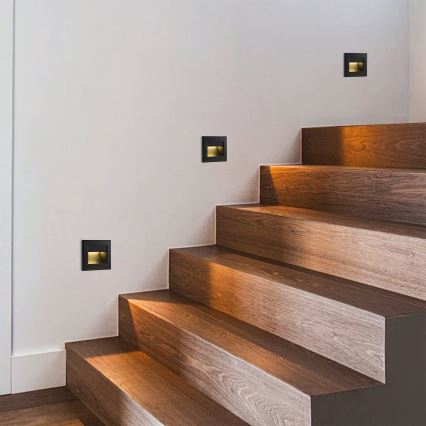 Brilagi - Luminaire LED pour escalier STEP LIGHT LED/1,5W/230V IP44 noir