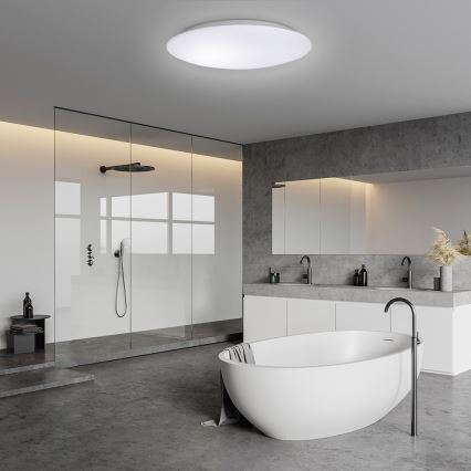 Brilagi - Plafonnier LED de salle de bains avec capteur VESTAS LED/18W/230V Ø 28 cm 4000K IP54