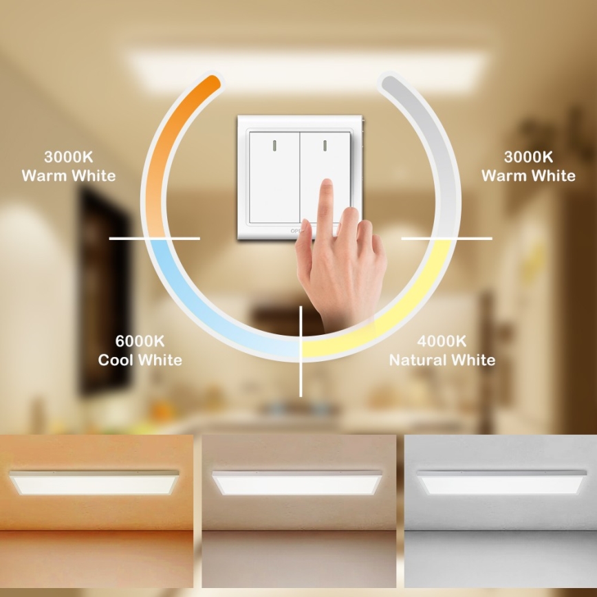 Brilagi - Plafonnier LED pour salle de bains FRAME LED/50W/230V 120x30 cm 3000/4000/6000K IP44 blanc