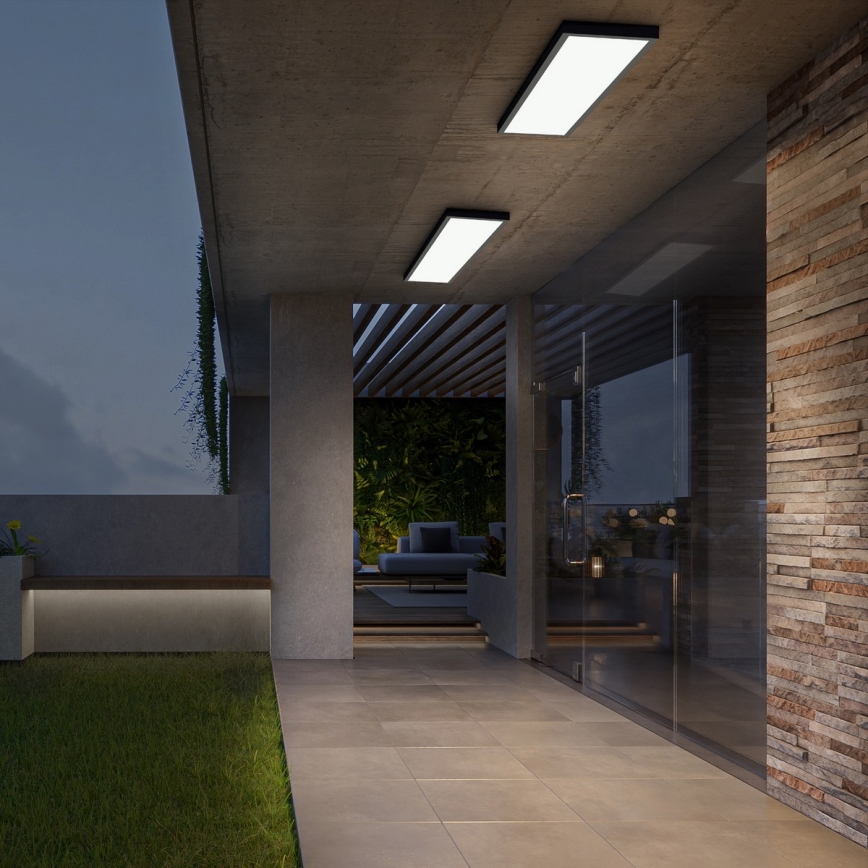 Brilagi - Plafonnier LED pour salle de bains FRAME LED/50W/230V 120x30 cm 3000/4000/6000K IP44 noir