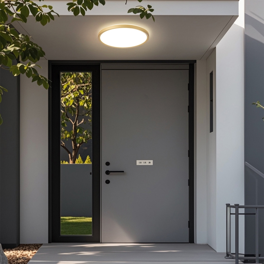 Brilagi - plafonnier LED pour salle de bains ULTRA SLIM LED/24W/230V Ø 42 cm doré IP54