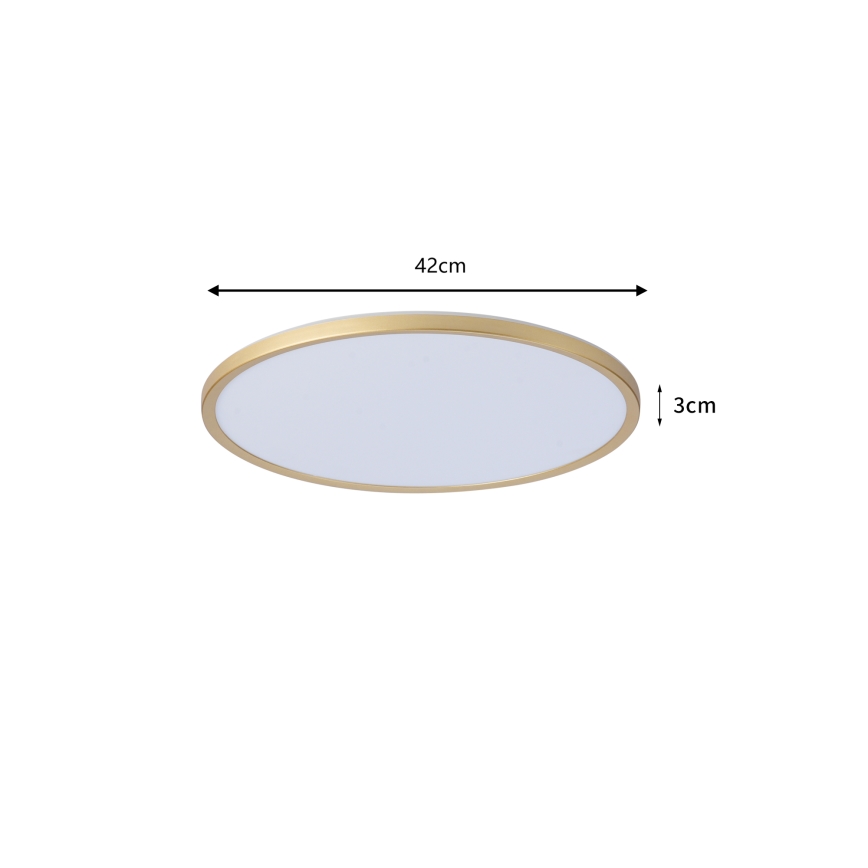Brilagi - plafonnier LED pour salle de bains ULTRA SLIM LED/24W/230V Ø 42 cm doré IP54