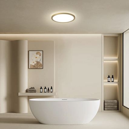Brilagi - Plafonnier LED ULTRA SLIM pour salle de bains LED/12W/230V Ø 22,5 cm doré IP54