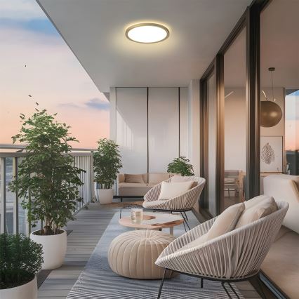 Brilagi - Plafonnier LED ULTRA SLIM pour salle de bains LED/12W/230V Ø 22,5 cm doré IP54