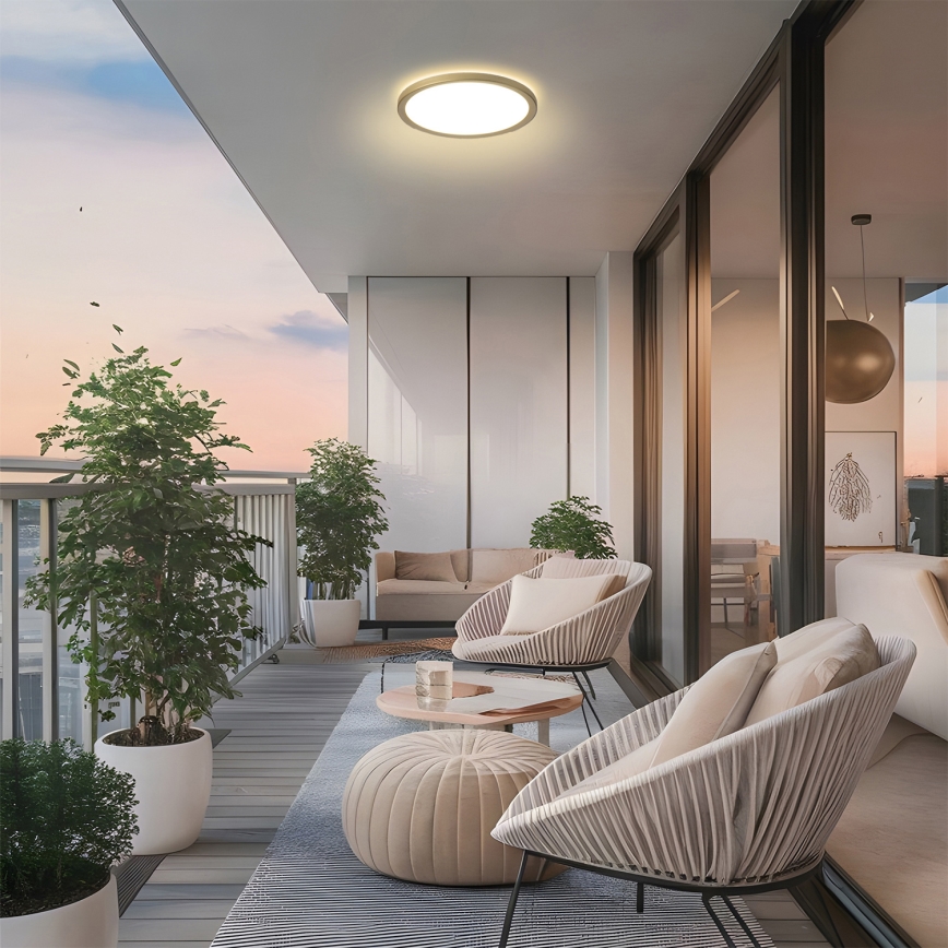 Brilagi - Plafonnier LED ULTRA SLIM pour salle de bains LED/12W/230V Ø 22,5 cm doré IP54