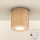 Brilagi - Luminaire LED RGBW dimmable pour salle de bains MIA 1xGU10/6W/230V 3000K 84x80 mm décor chêne IP44 + télécommande