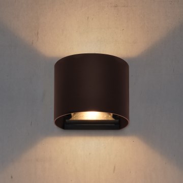 Brilagi - Luminaire mural d'extérieur RONDO LED/6W/230V brun IP54