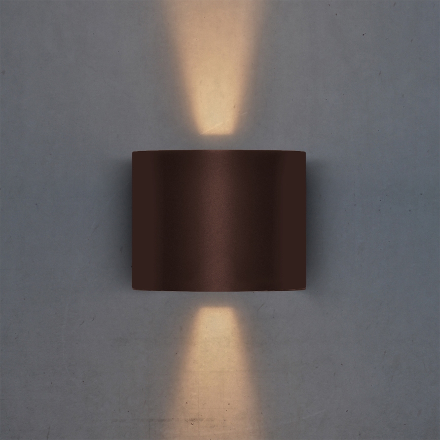 Brilagi - Luminaire mural d'extérieur RONDO LED/6W/230V brun IP54