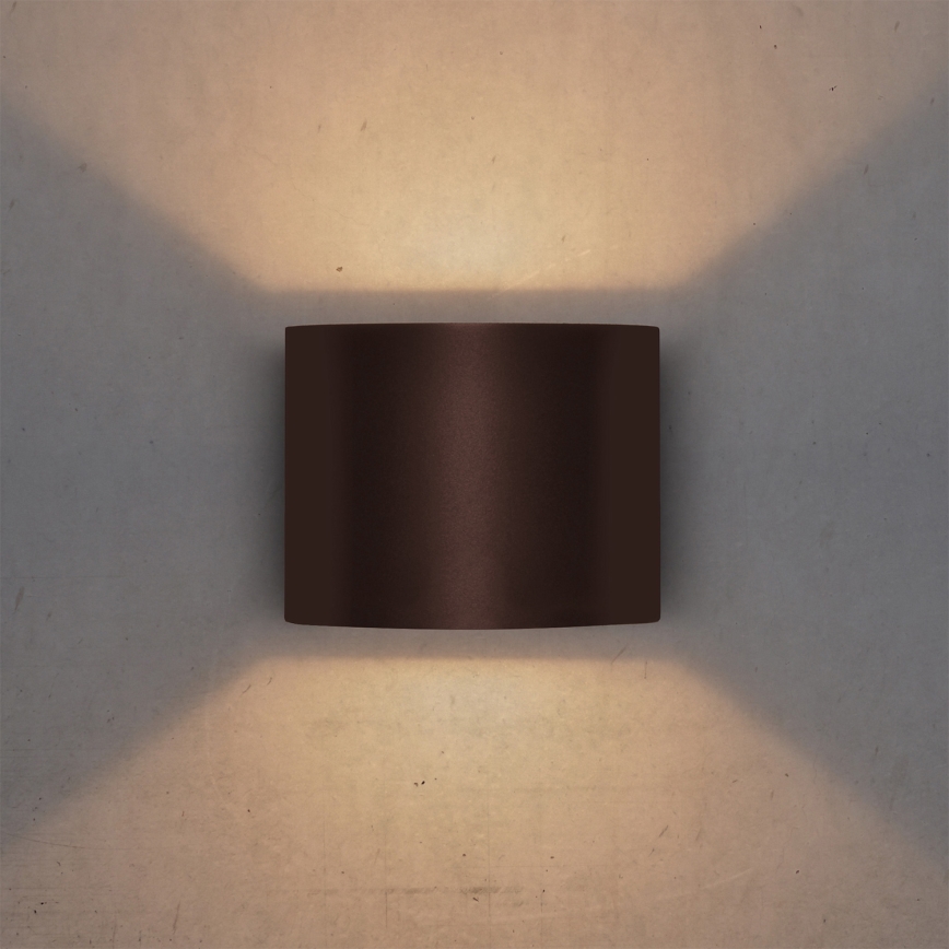 Brilagi - Luminaire mural d'extérieur RONDO LED/6W/230V brun IP54