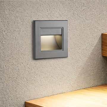 Brilagi - Luminaire pour escalier STEP LIGHT LED/1,5W/230V IP44 anthracite