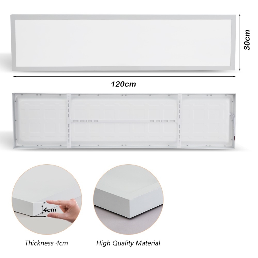 Brilagi - Plafonnier salle de bain FRAME LED/50W/230V 30x120 cm 3000/4000/6000K IP44 blanc