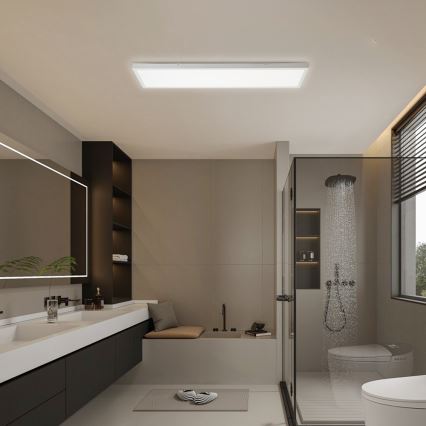Brilagi - Plafonnier salle de bain FRAME LED/50W/230V 30x120 cm 3000/4000/6000K IP44 blanc