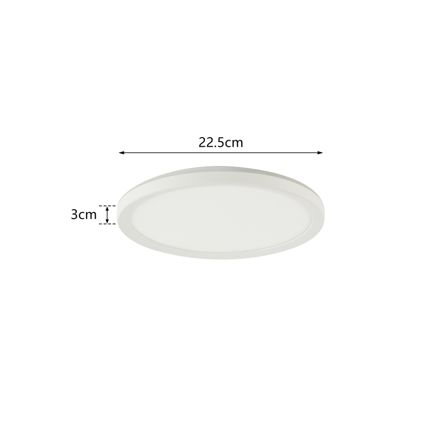 Brilagi - Plafonnier salle de bain ULTRA SLIM LED/12W/230V d. 22,5 cm blanc IP54