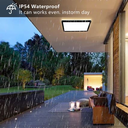 Brilagi - Plafonnier salle de bain ULTRA SLIM LED/18W/230V 30x30 cm noir IP54