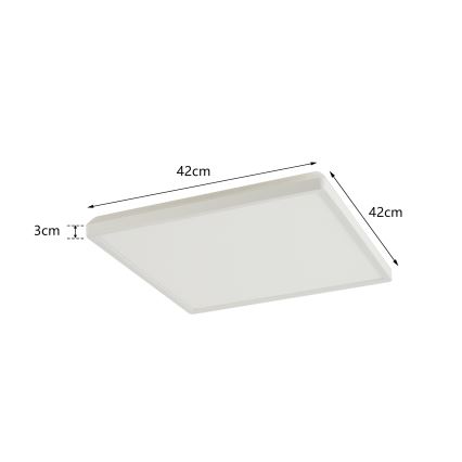 Brilagi - Plafonnier salle de bain ULTRA SLIM LED/24W/230V 42x42 cm blanc IP54